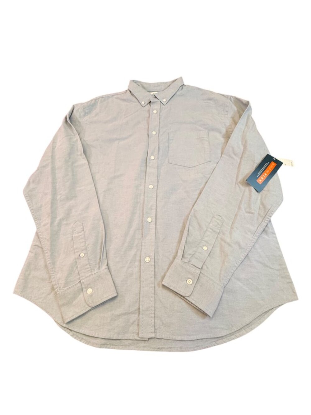 Old Navy Built-In Flex Oxford Shirt Slim Fit Stretch Button-Down Light Blue - XL